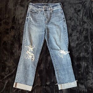 Express Modern Straight Super High-Rise Jeans